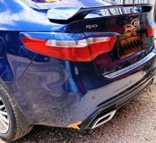 Диффузор заднего бампера для KIA RIO 2011-2014 